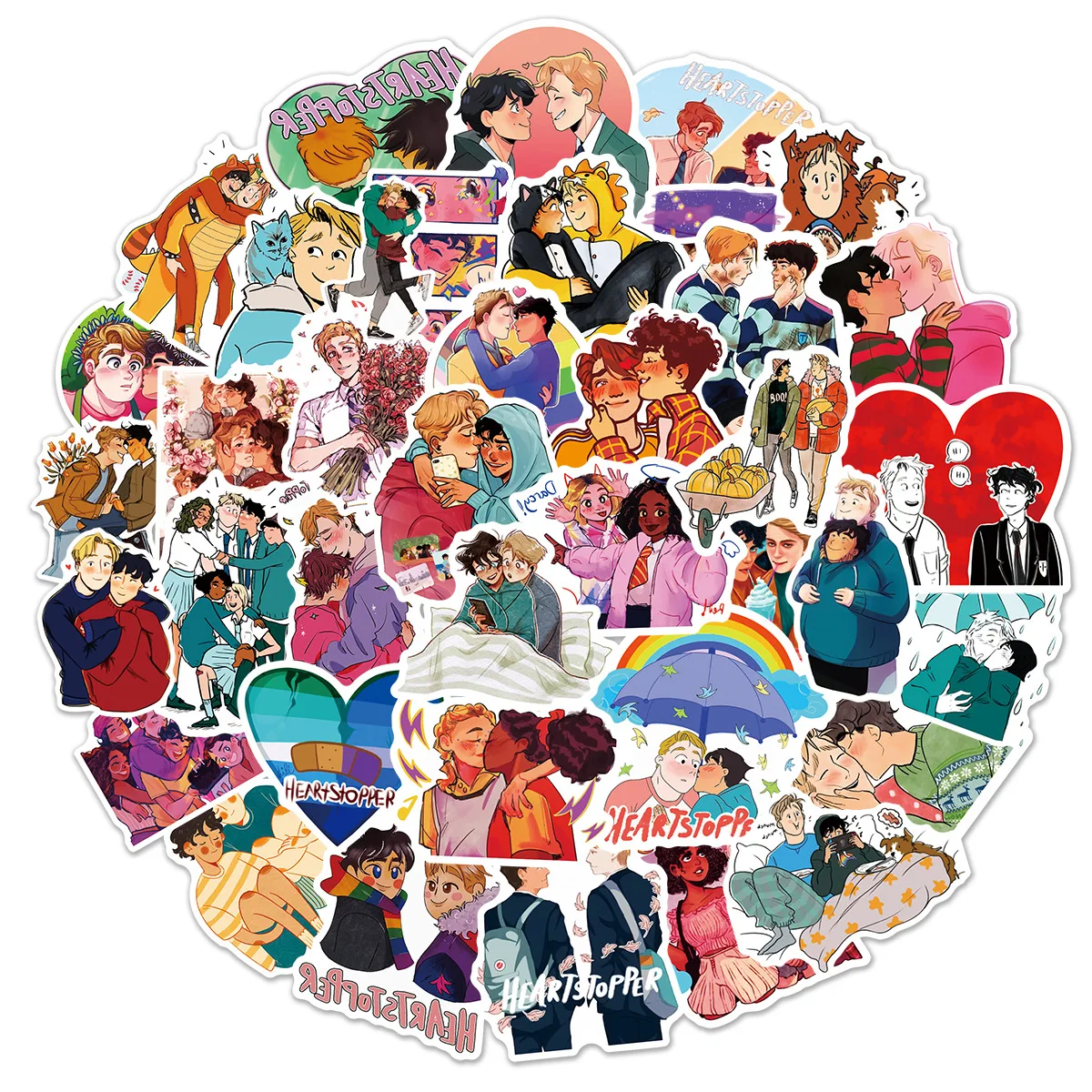 50Pcs Cartoon Love Gay Series Graffiti Stickers Suitable for Laptop Helmets Desktop Decoration DIY Stickers Toys Wholesale