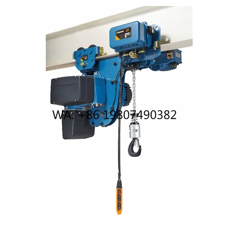 

European Style Electric Chain Hoist with Trolley High Quality Industrial Lifting Equipment for Factory Workshop Construction