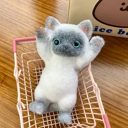 Big Kitty Cat Taba Silicone Fuzzy Super Big Cat Kitten Handmade Squeeze Toy Mochi Toy Hand Relax Stress Release Gift