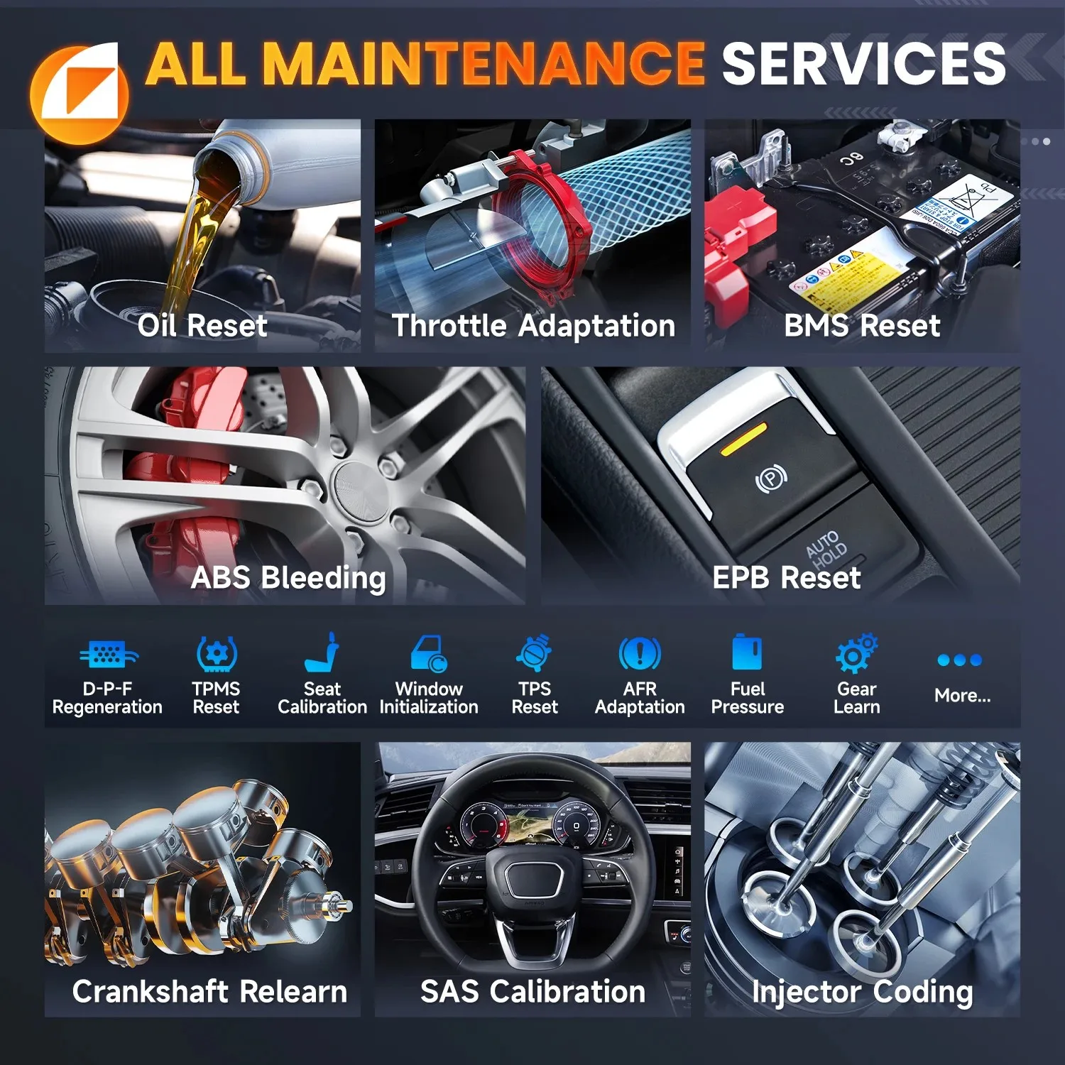 فوكسويل NT710 Obd2 الماسح الضوئي للسيارات ثنائي الاتجاه ECU الترميز IMMO النفط EPB TPMS ABS 30 + إعادة تعيين السيارات جميع أدوات تشخيص النظام #4