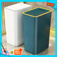 Pet-Proof 10L Trash Bin - Odor & Leak Proof Space-Saving Durable Plastic Can for Home Use