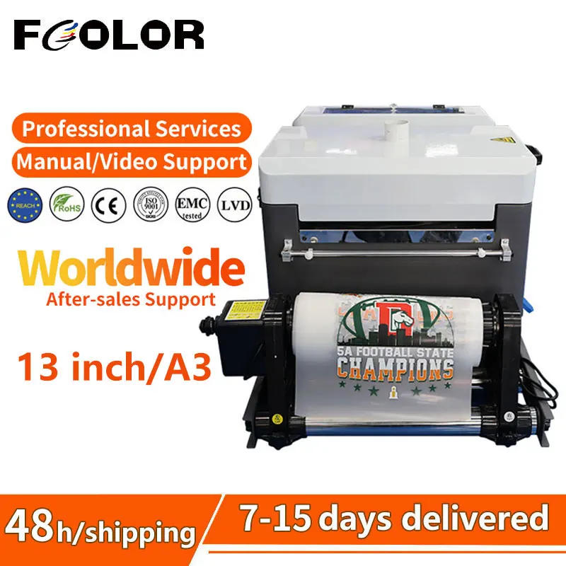 Fcolor DTF Powder Shaker Machine Automatic 13in DTF Powder Shaker Dryer Suit for Epson 1390 4720 XP600 L1800 DX5 A3 DTF Printer