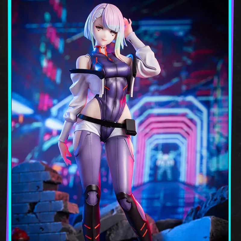 الأصلي AniMester Lucyna Kushinada Cyberpunk: Edgerunners حقيقية أنيمي الشكل البلاستيكية تحصيل نموذج Satuette اللعب هدية مزخرفة