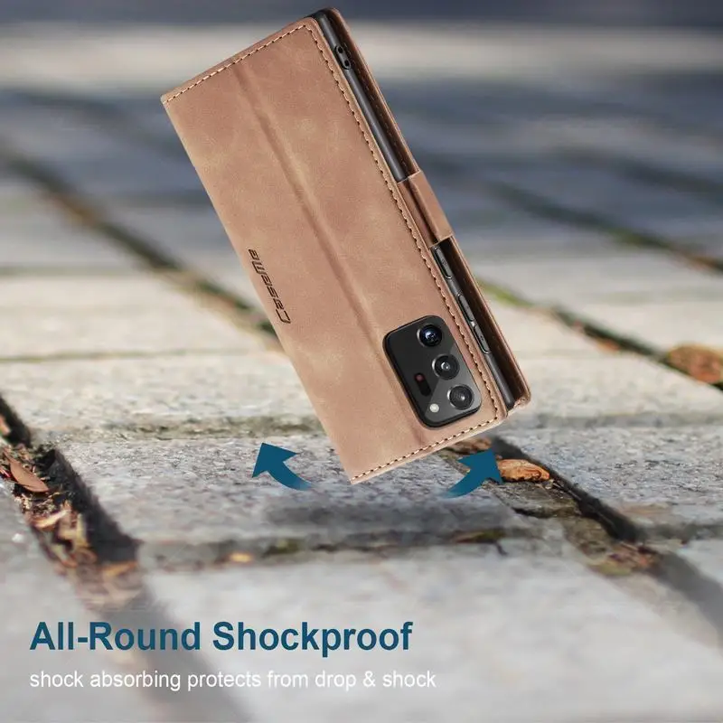 Leather Case For Samsung Galaxy Note 20 Ultra Luxury Magnetic Attraction Flip Wallet Phone Case Cover For Samsung Note20 Ultra