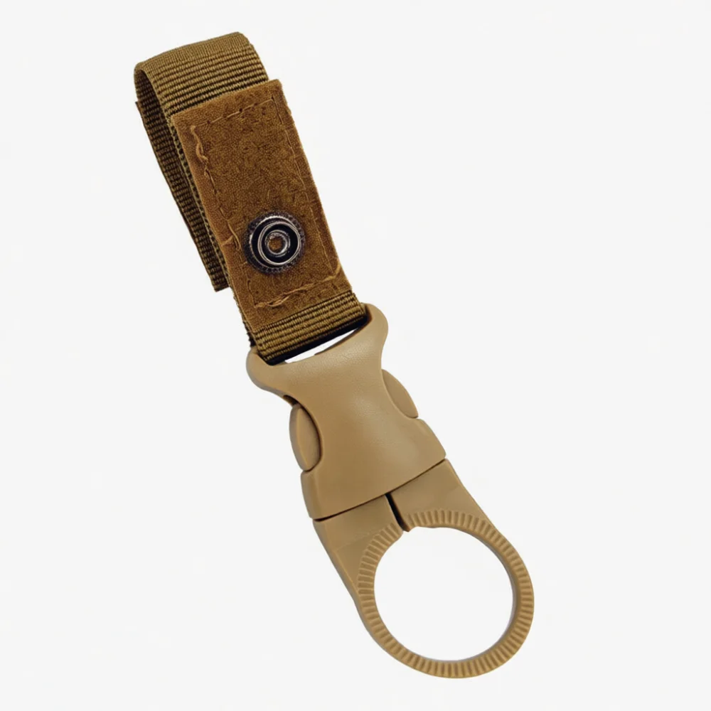 Outdoor Kettle Hanger Hook Tactical Webbing Strap Clip Survival Mountaineering Gear For Camping Backpack Belt Accessory