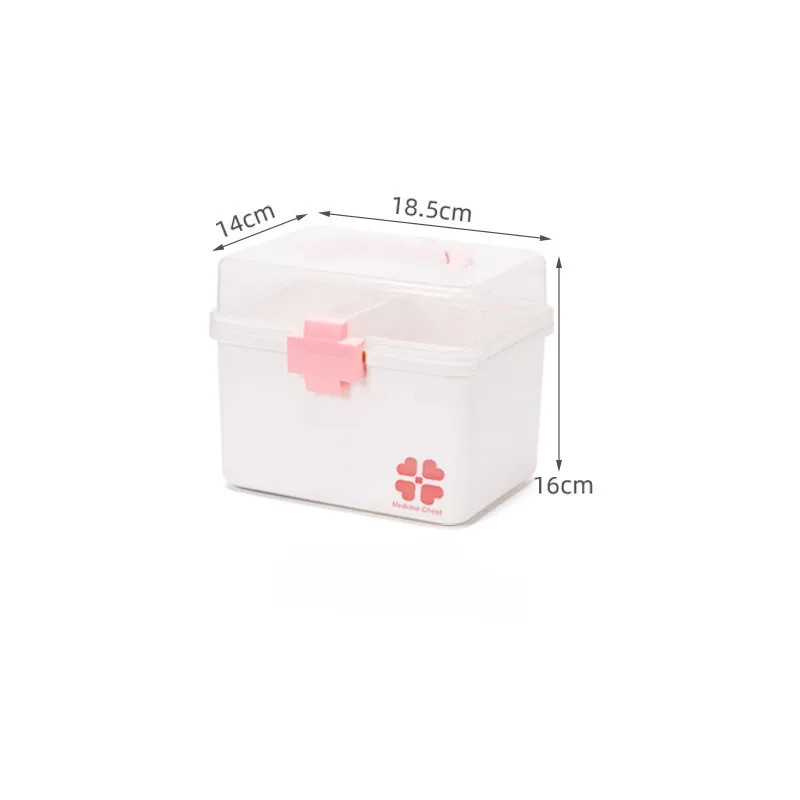 1Pc Large capacity medicine cabinet Family medicine storage box Household portable medicine cabinet