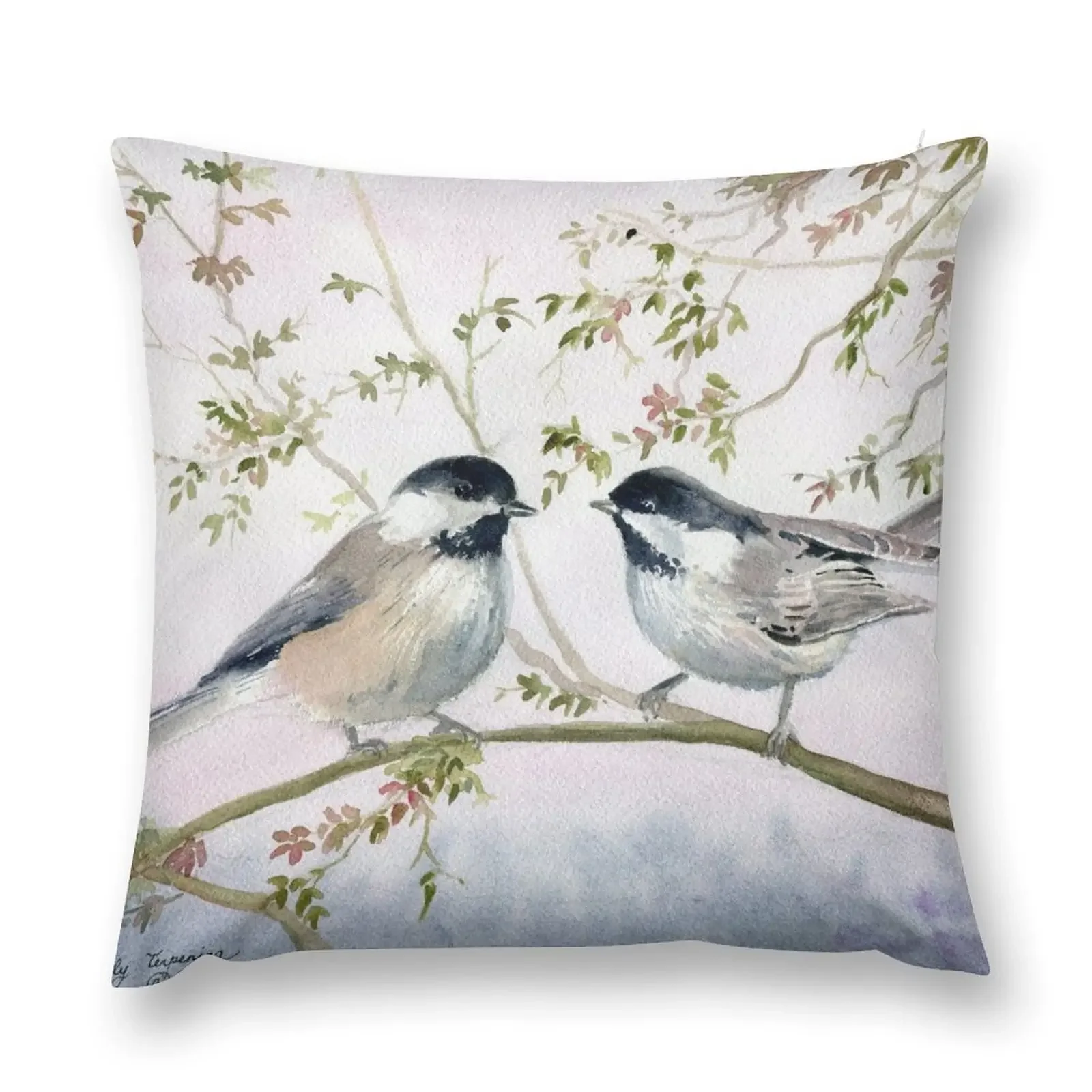 Chickadee Love Throw Pillow Decorative pillowcase Cushions For Sofa Cushions For Decorative Sofa pillow