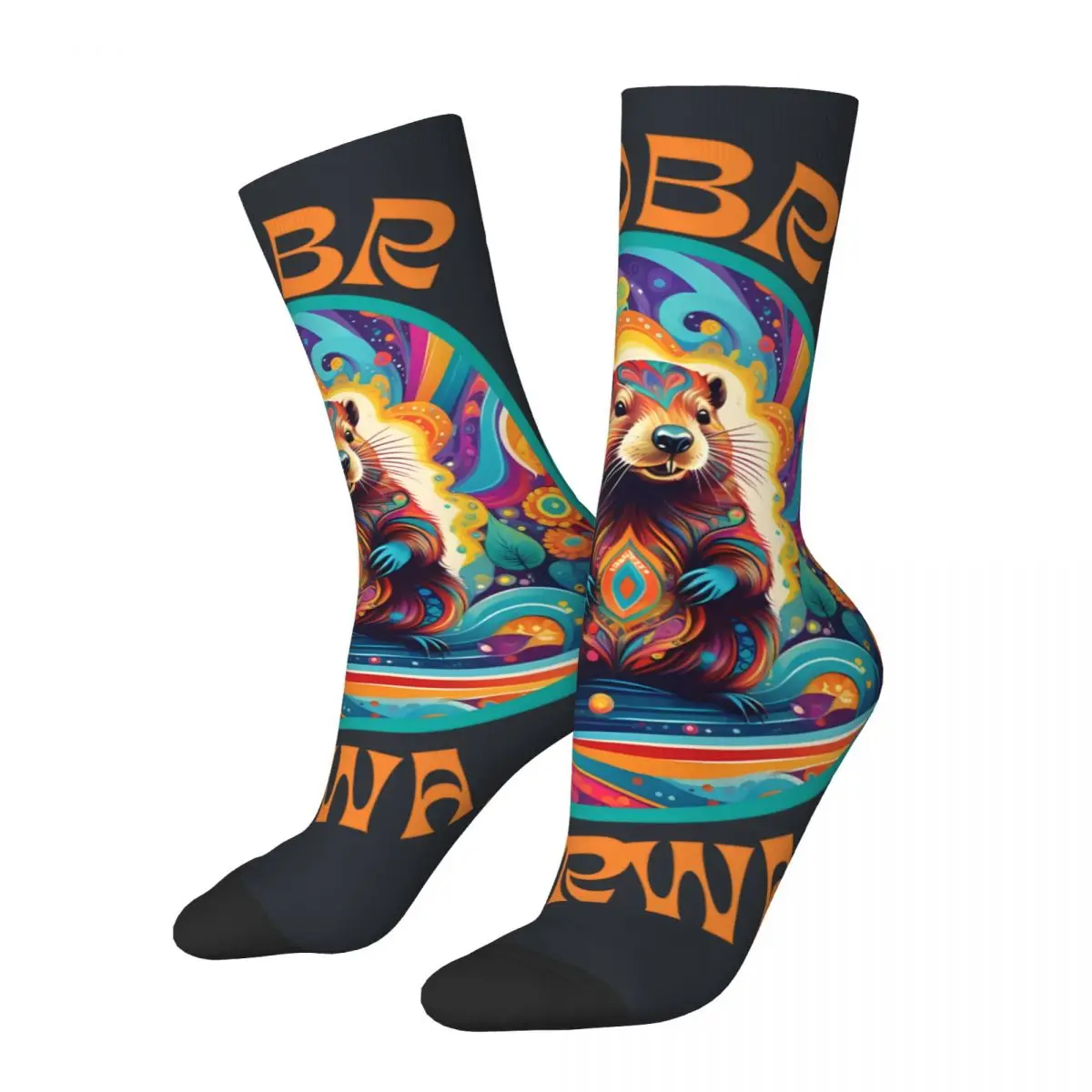 

Funny Crazy Premium Sock for Men Hip Hop Harajuku Kurwa Bobr Bober Happy Quality Pattern Printed Boys Crew Sock Novelty Gift