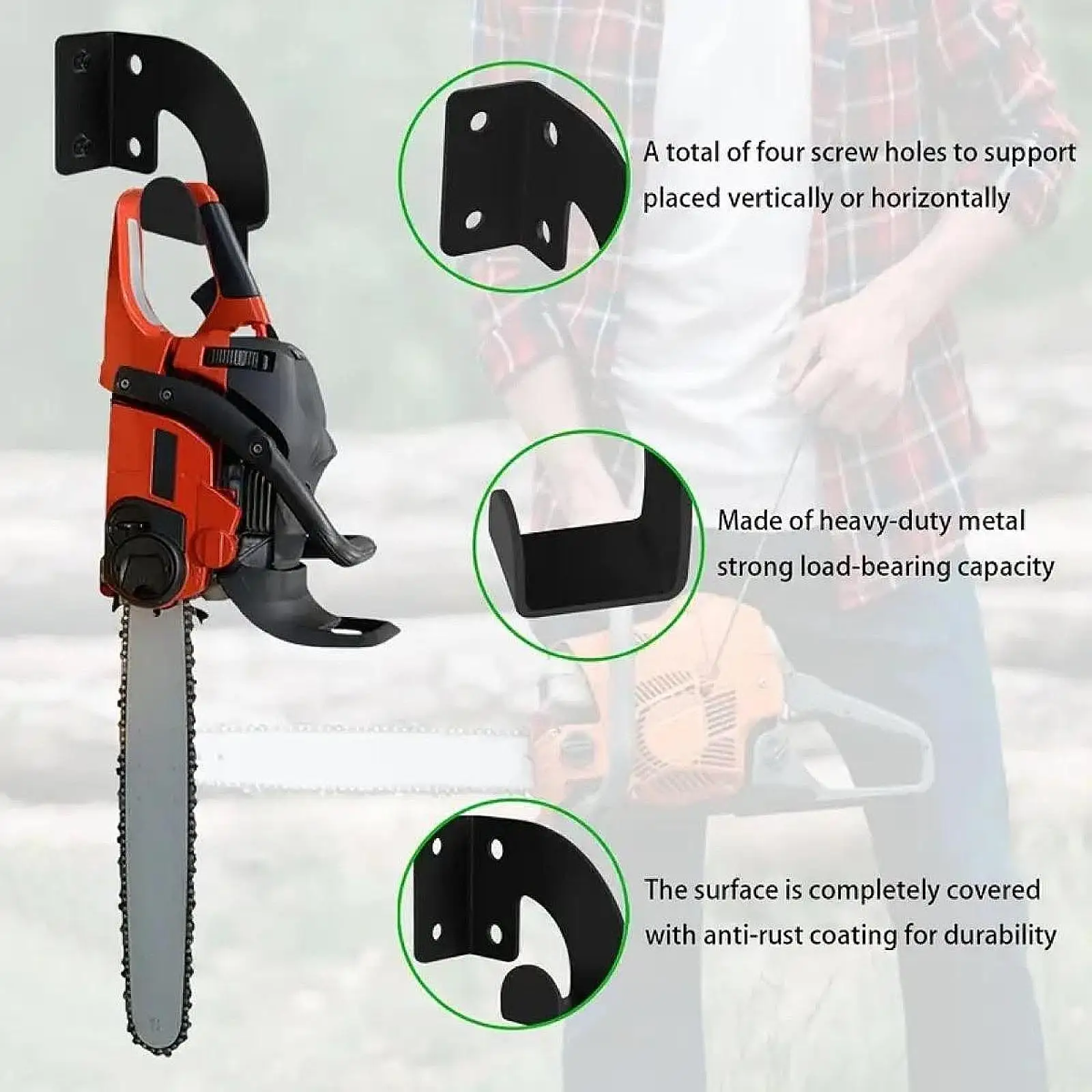 

Chainsaw Holder Multifunctional Organizer Simple Assembly Chainsaw Rack