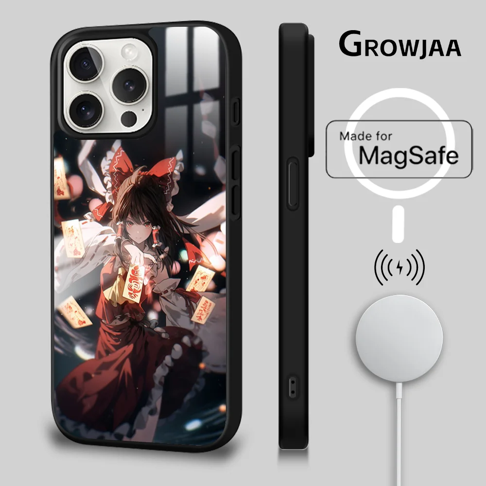 Game T-Touhou P-Project Phone Case For iPhone 16 15 14 13 12 11 Pro Max Plus Mini Magsafe Mirror Wireless Magnetic Cover