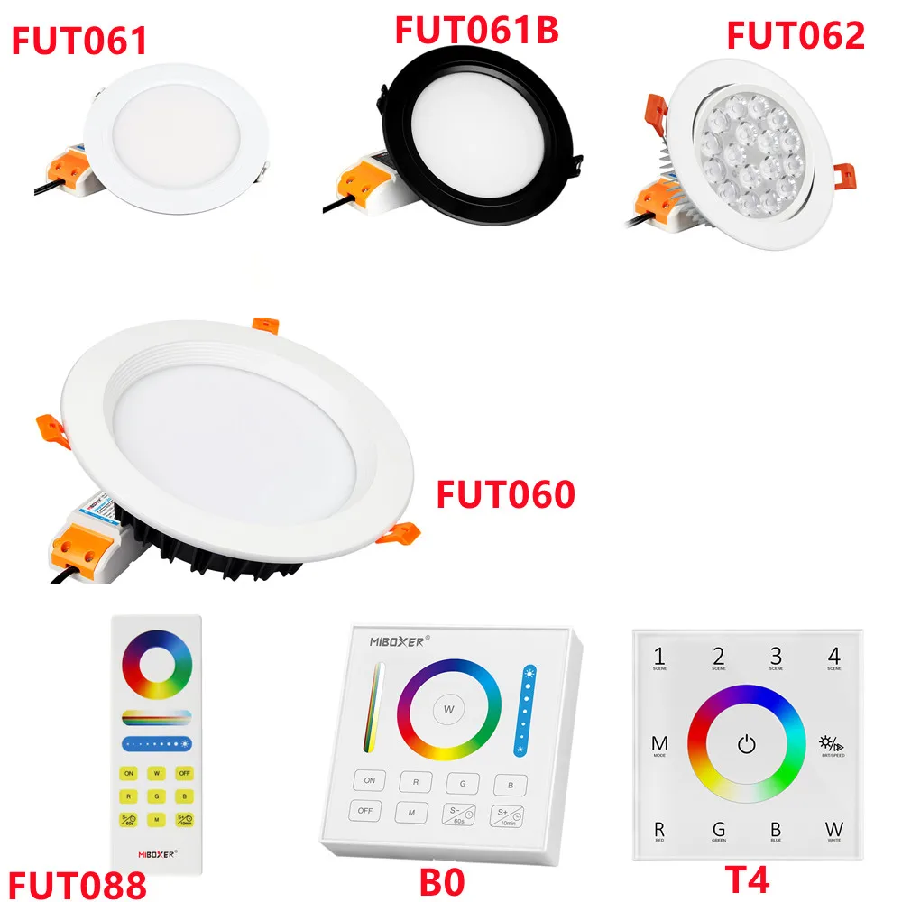 LED Downlight 25W 9W FUT060M FUT061M FUT062 smartphone APP voice control RGB+CCT AC100~240V compatible 2.4G HZ Remote control