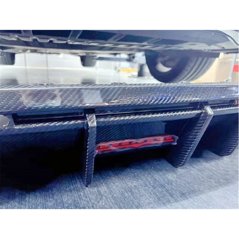 

For Mercedes-Benz C-Class W205 C63 2016-2019 Two/Four-Door TAKD Style Dry Carbon Fiber Diffuser Rear Bumper Lip
