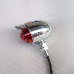 Chrome Bobber Old School Stop Brake Running Tail Light For Cafe Racer Retro Rat Bike