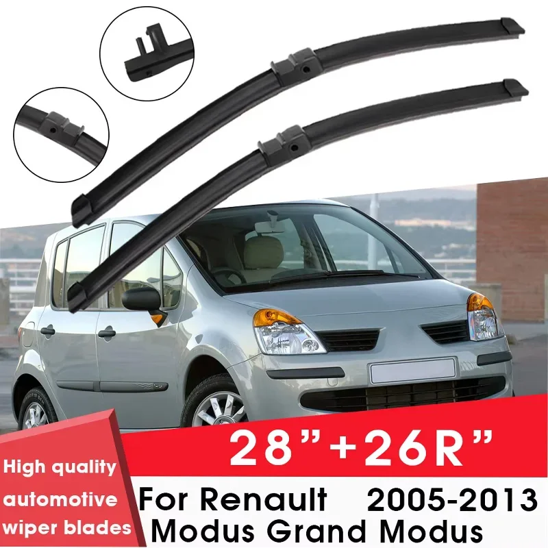 

Car Wiper Blade Blades For Renault Modus Grand Modus 2005-2013 28"+ 26R" Windshield Windscreen Clean Naturl Rubber Cars Wipers