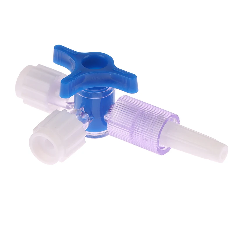 1Pc Plastic Three Way Stop Cock For Clinical Hospital Luer Lock Adapter 3 Way Stopcock Flexible T-Connector Extension Tube