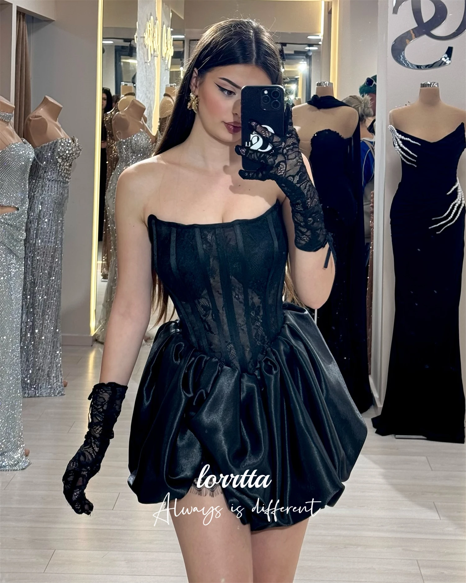 

Lorrtta Customized Prom Dress Evening Dress Wedding Party Dresses Petticoat Short Skirt Dress for Special Occasions Cocktail