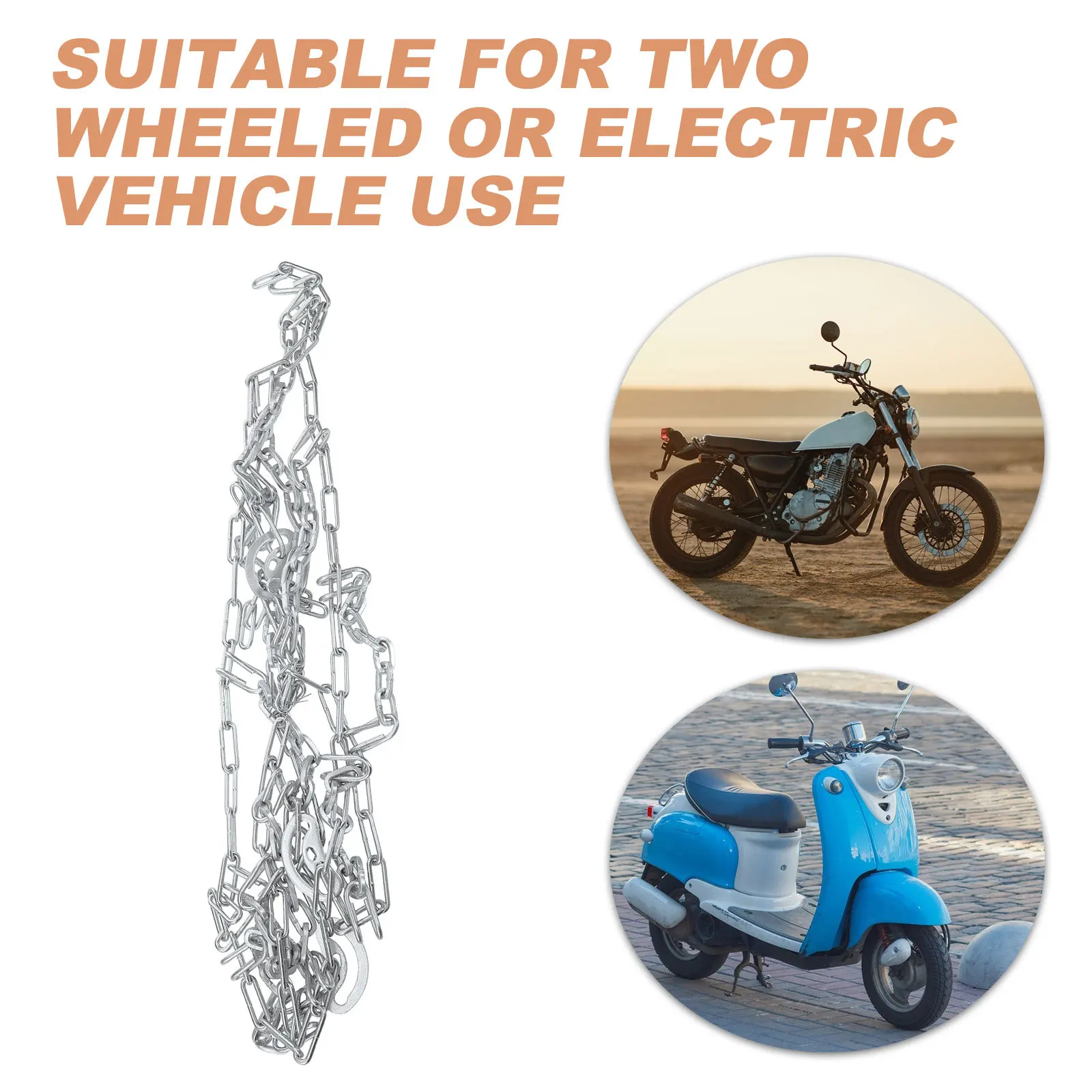 

Снежная цепь, шины для мотоциклов, электрический велосипед, утолщенная противоскользящая конструкция, простая установка, универсальная посадка для транспортных средств