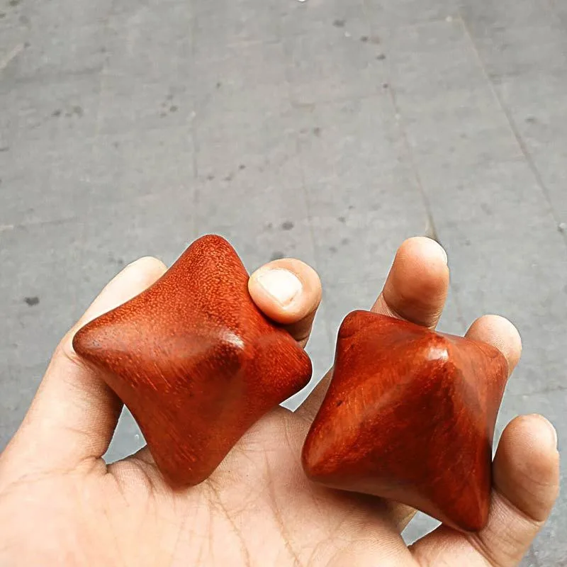 

1Pcs Hexagon Hand Massager Balls Palm Acupuncture Balls Hand Foots Wood Stress Knobby Balls for Hand Blood Circulation Exercise