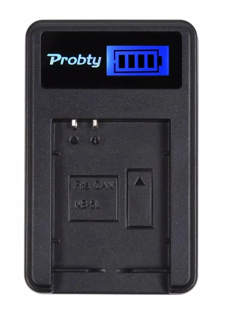 Probty NB-5L NB5L NB 5L LCD USB Charger for Canon Powershot S100 S110 SX230 HS SX210 IS SD790 IS SX200 IS SD800 IS SD850 SD870