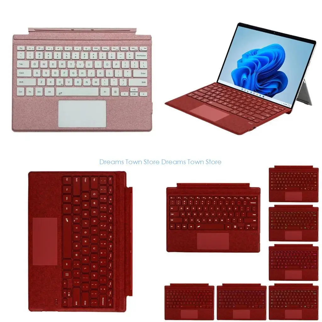 

HX6A Магнитный чехол для Surface 3/4/5/6/7, клавиатуры 7 цветов со светодиодной подсветкой