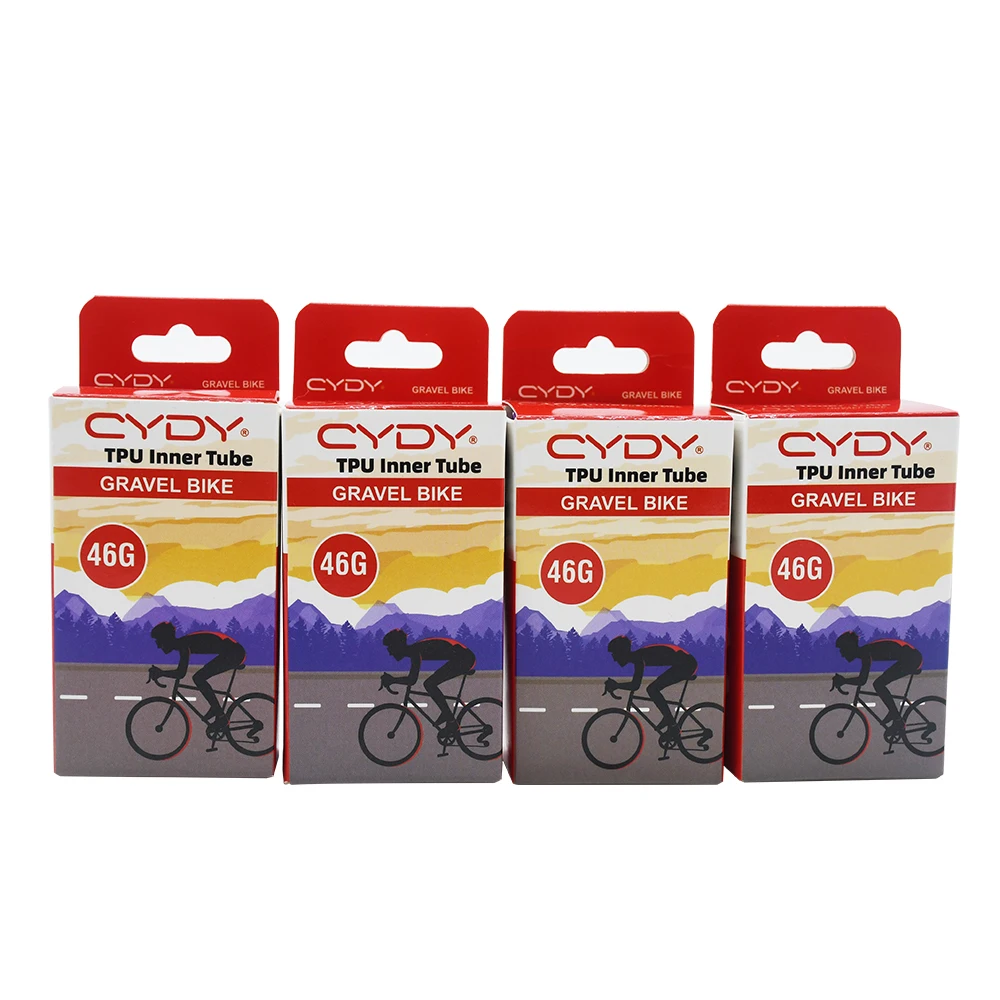 CYDY-Chambre à air Chancelier pour VTT, Accessoires de vélo, Gravel, 700 × 35, 38, 40, 45, 47, 50C, 29 × 1.5, 1.75, 1.95, 29, 46g, FV