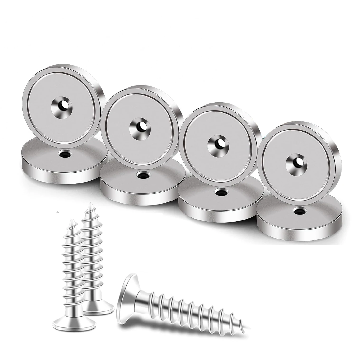 Super Strong Neodymium Fishing magnet Hooks N52 Heavy Duty magnet Disc with Countersunk Hole Salvage Searcher Magnet With screw