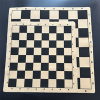 International Chess Board 34cm/13.39inch and 43cm/16.93inch Foldable Leather Fleece Material International Foldable Game Chess