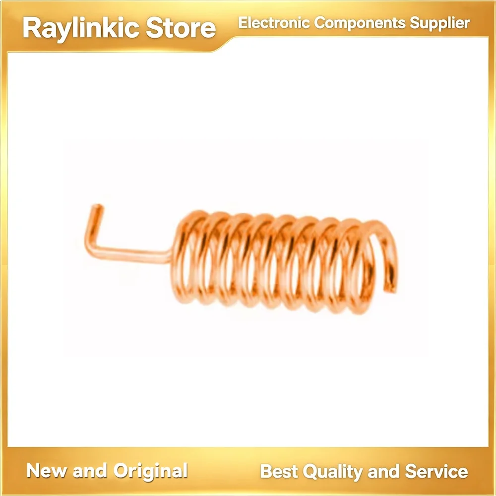 NiceRF 100PCS SW868-TH13 868MHz Copper Spring Antenna 5W Max Power 50Ω for Wireless Communication Equipment