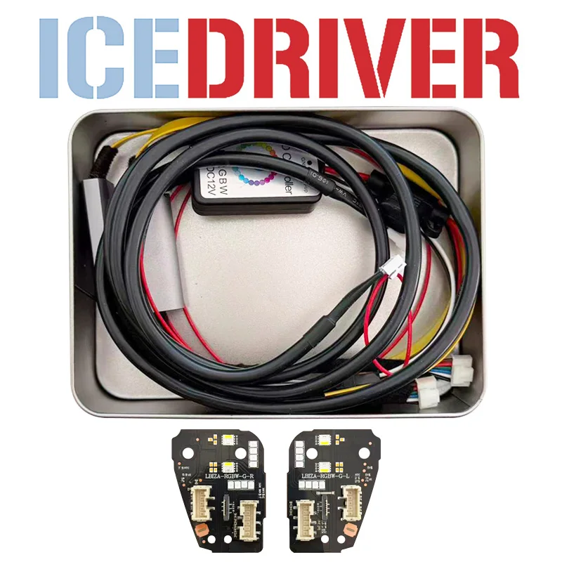 Icedriver for SEAT Ibiza MK5 6F KJ1 DRL RGBW multicolor LED boards daytime running lights RGB lighting bulbs for LED headlights