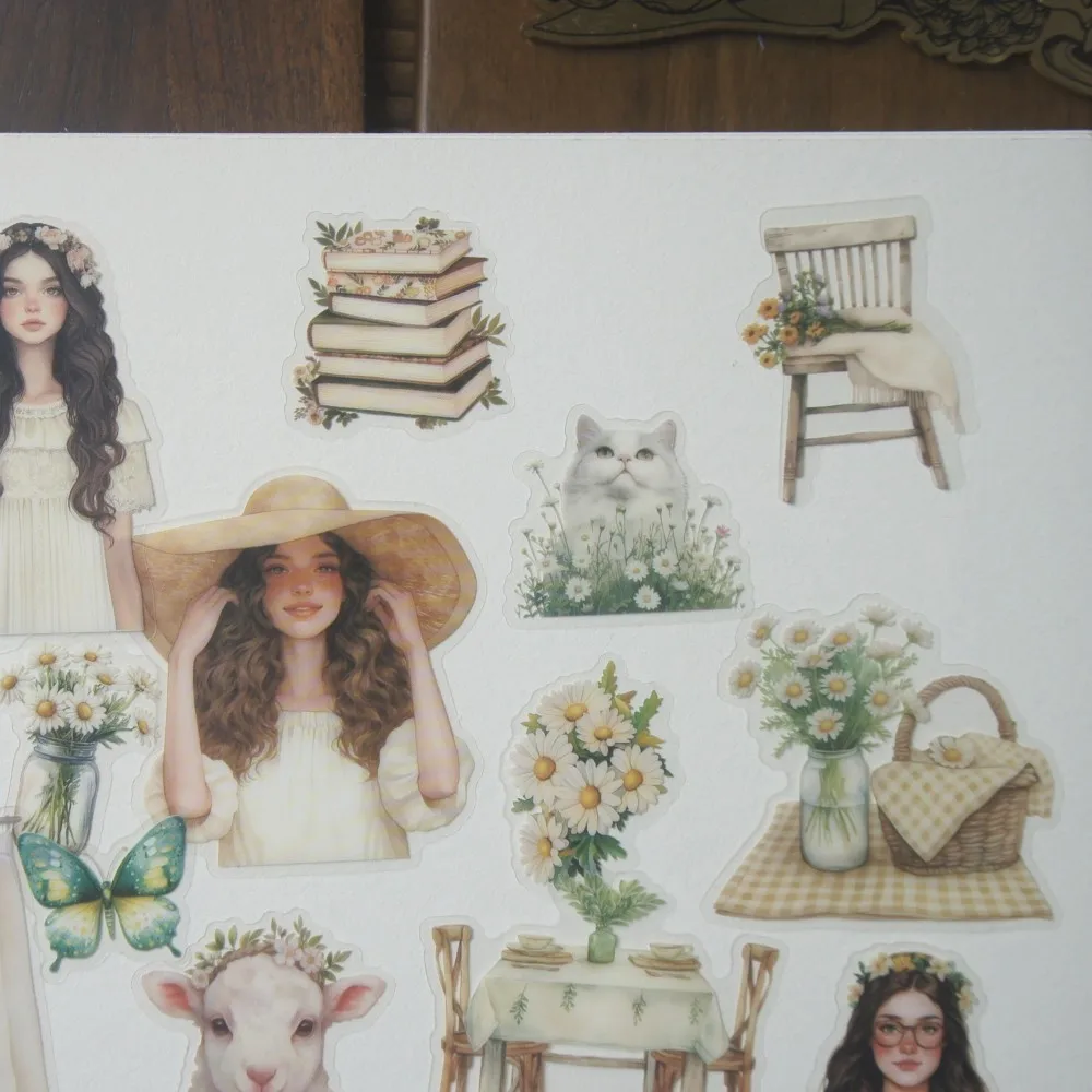 22 قطعة قصة حب رومانسية التوضيح نمط PVC ملصق سكرابوكينغ DIY بها بنفسك هدية التعبئة الديكور العلامة
