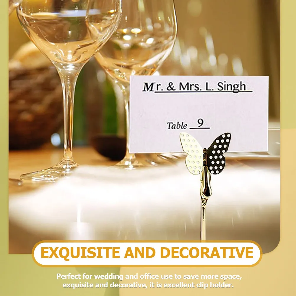 10Pcs Premium Table Number Stand Place Card Holder for Wedding Decor Table Photo Cards Business Notes Display