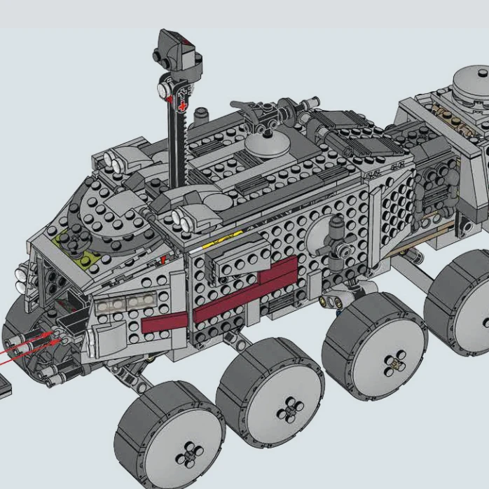 Un tanque con diez ruedas 75151 juegos de bloques de construcción compatibles con partículas Legoed adecuadas para regalos de Navidad 903 piezas