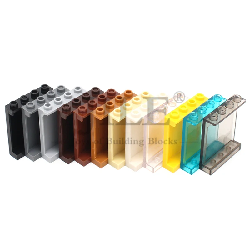 10 個 MOC 透明 ABS ガラスタブレットパネル 1x4x3 窓壁ビルディングブロックレンガハウスアーキテクチャおもちゃと互換性あり