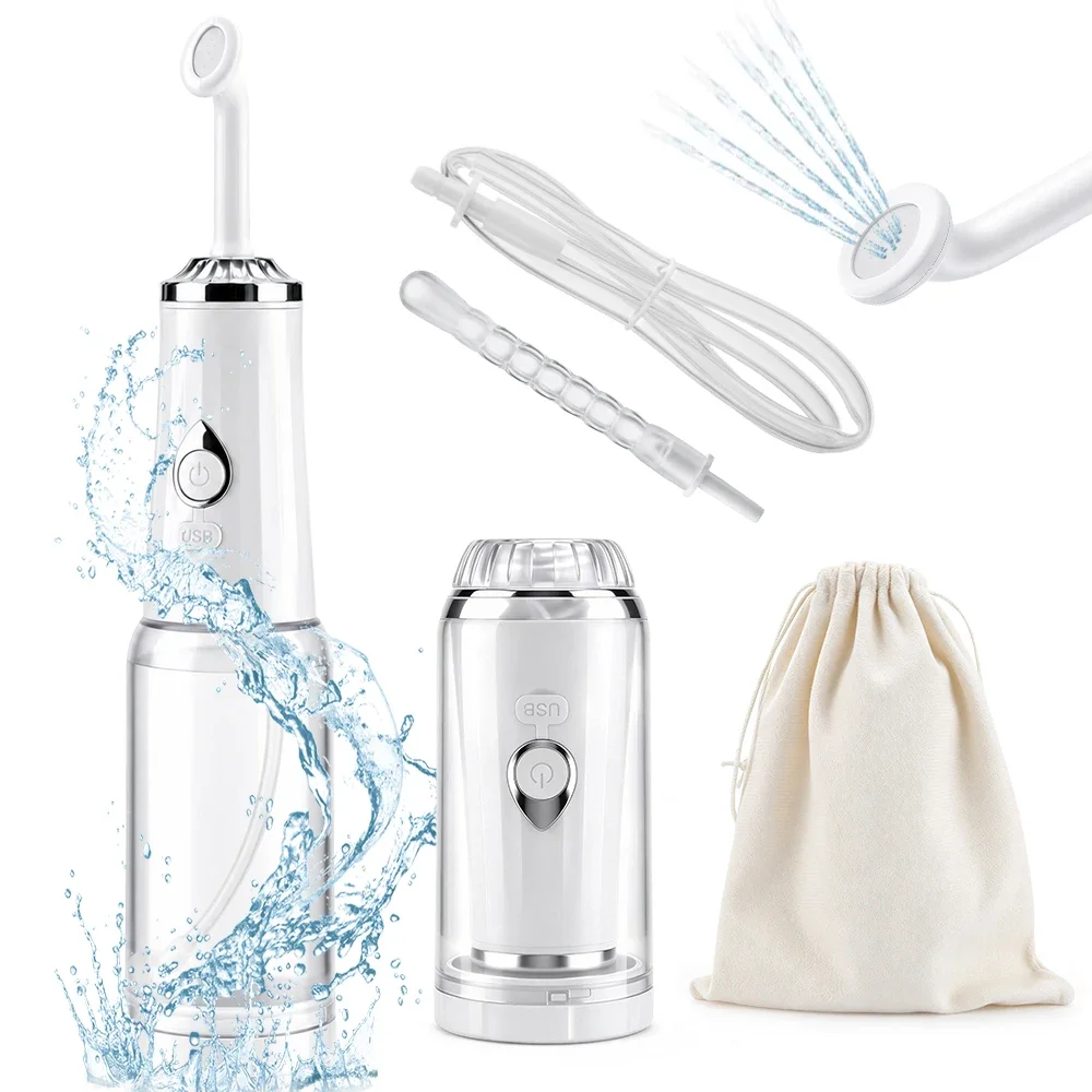 240/300ML Electric Bidet Vaginal Clearner Anal Douche Enema Ass Anus Cleaning Syringe Washing Irrigator Women Bathroom Accessor