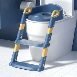 Toddlers Potty Training Toilet Seat with PVC Soft Cushion Kids Potty Training Seat Step Stool Ladder Potty Chair for Boys Girls