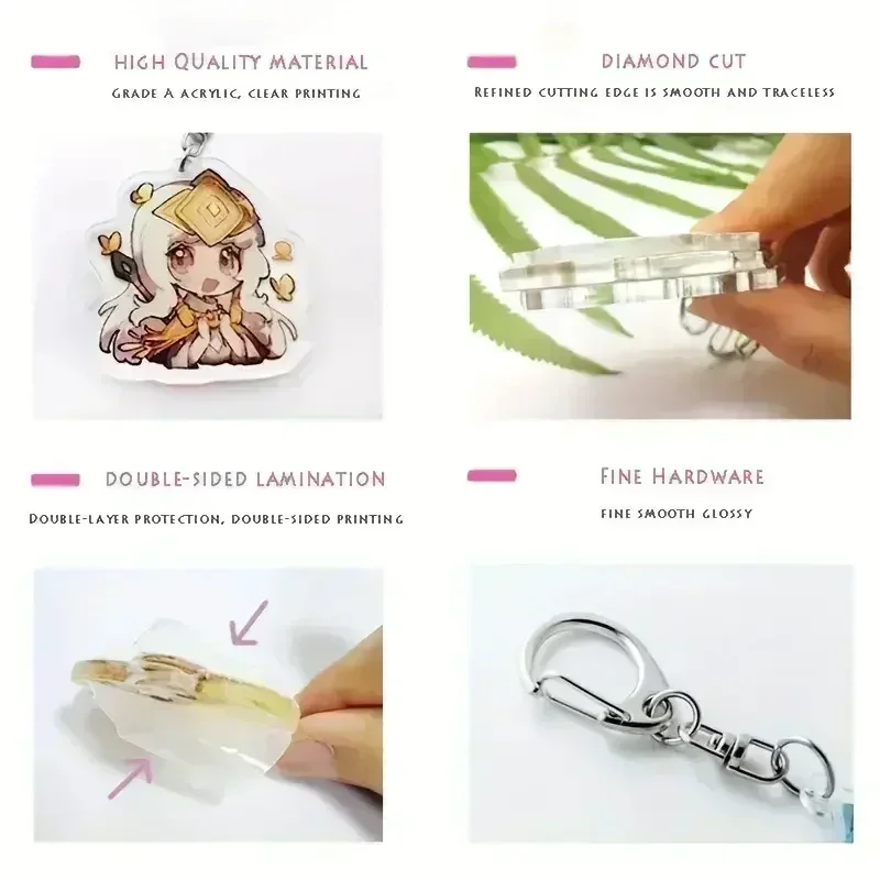 Hot Game Shows Characters Brelok do akcesoriów Torba Firey Ruby Teardrop Flower Pin Coiny Price Tag Keyrings Biżuteria Fans Gift