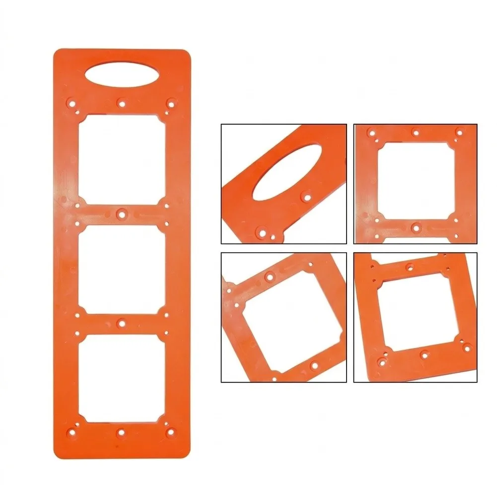 Socket Hole Template for Woodworking Use 14 Hole and 20 Hole PC Drilling Guide for Clean Cabinet Wiring Openings