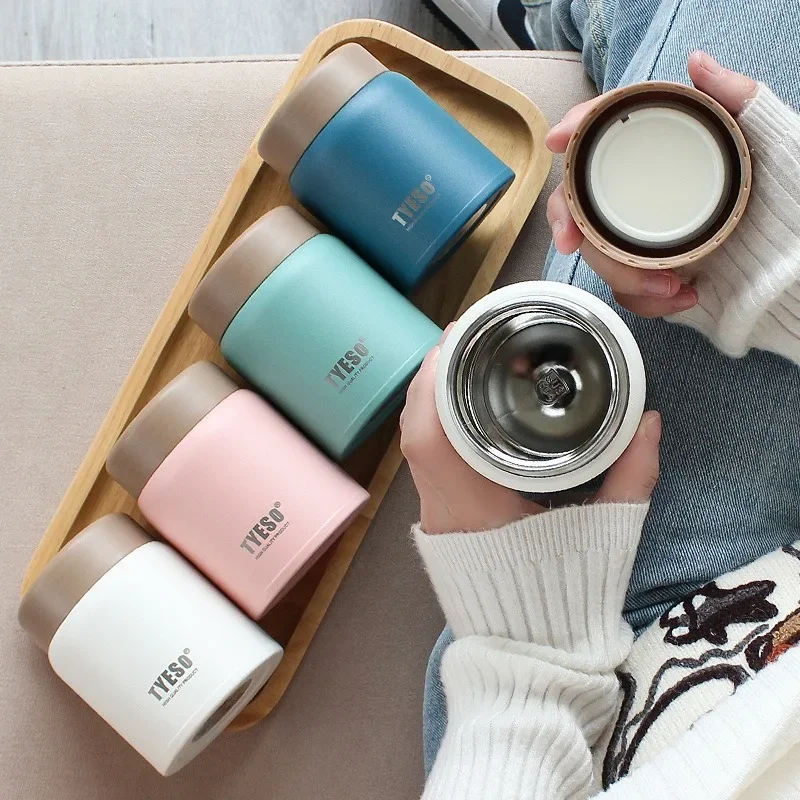 

220/280ml Insulated Soup Cup 304 Stainless Steel Mini Thermal Water Mugs Office Citywalk Pocket Portable Sealed Storage Cup