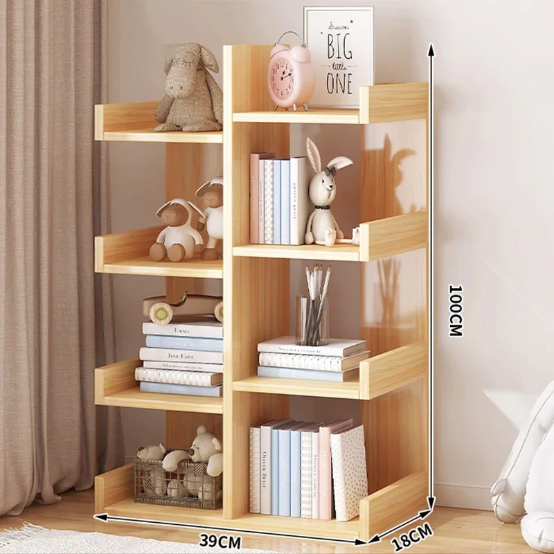 w*-Wooden Display Bookcases Aesthetic English Minimalist Office Book Shelf Vintage Standing Nordic Estante Library Furniture/.