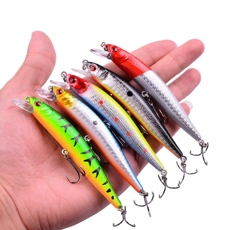 10cm 8g Minnow Hard Bait Fishing lures Wobbler Isca Artificial Baits Swimbait Plastic Crankbait 3D Eyes Lure Fishing Tackle