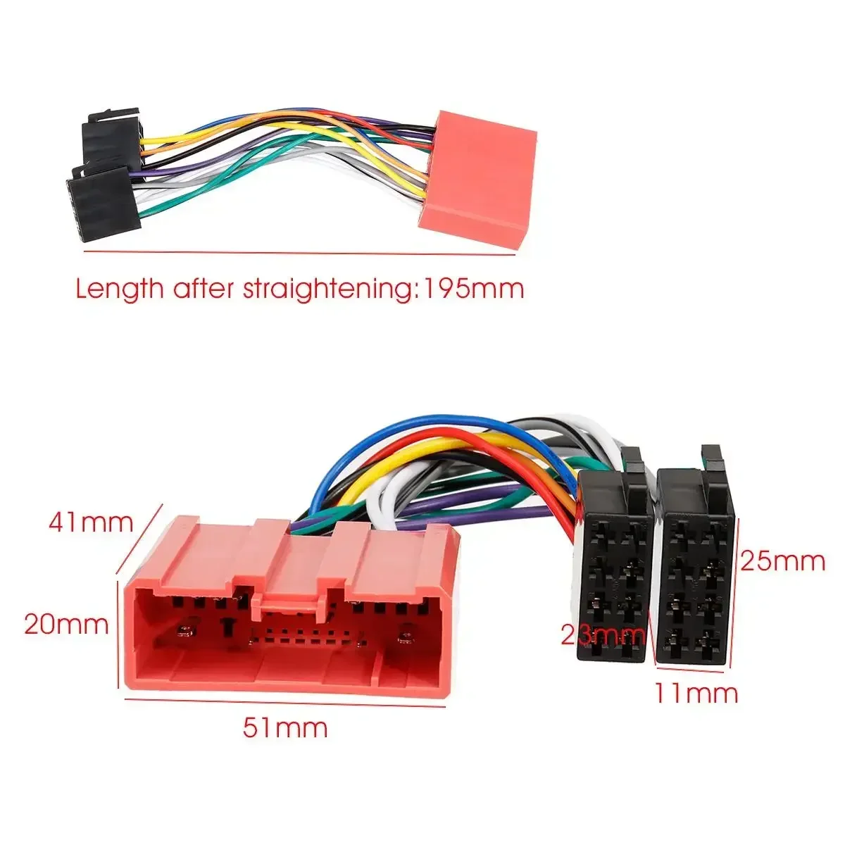 Car ISO Wiring Harness Adaptor Stereo Wire Cable ISO Radio Plug Adapter Connector For Ford Escape Ranger For Mazda 2 3 6