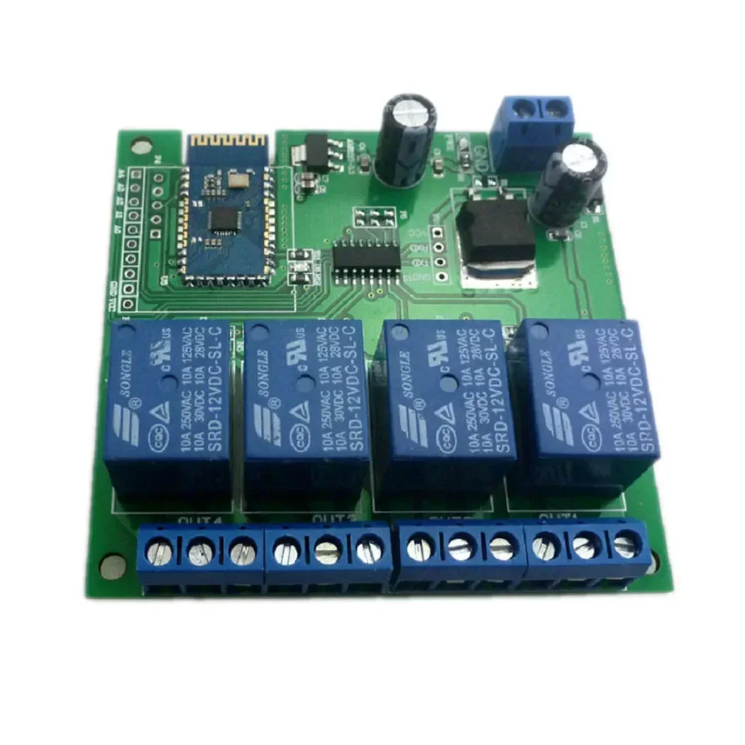 12V 4 CH Bluetooth-compatible Relay For Android Mobile Remote Control Switch For Motor LED Light Lock NET