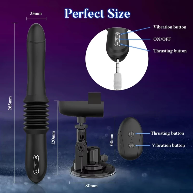 Sex Machine Thrusting Big Dildo Vibrator Vaginal G Spot Automatic Up Down Massager Retractable Pussy Adults Sex Toys for Women - Image 2