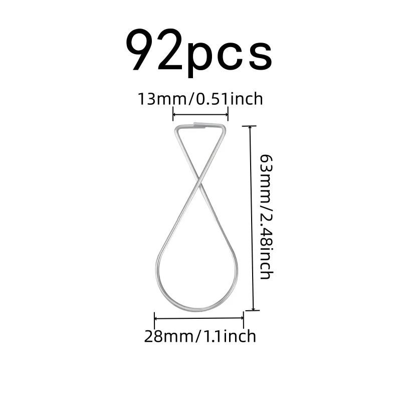 92 pcs Ceiling Grid Hangers, Easy Install No Tools and Metal T-Shape Design, ideal for Retail Store Display