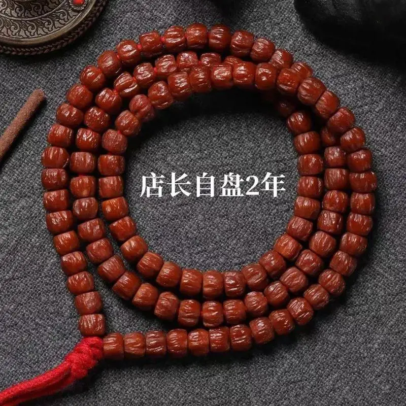 Hot Zhenbaixiang Seed Hand Toy Bracelet108Beads Tibetan Straight Cut Deep Pit Cacumen Platycladi Bodhi Bracelet Crafts Men