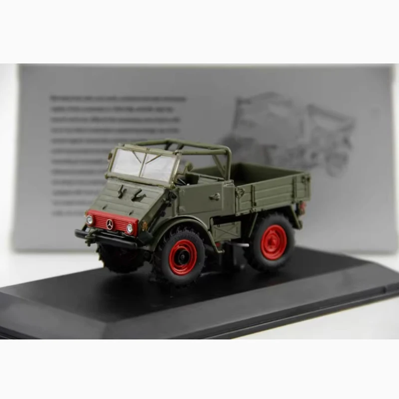 Diecast 1:43 Scale Unimog U401 รถ SUV รถบรรทุกรุ่นสําเร็จรูปจําลองตกแต่งของขวัญคลาสสิกจอแสดงผลแบบคงที่