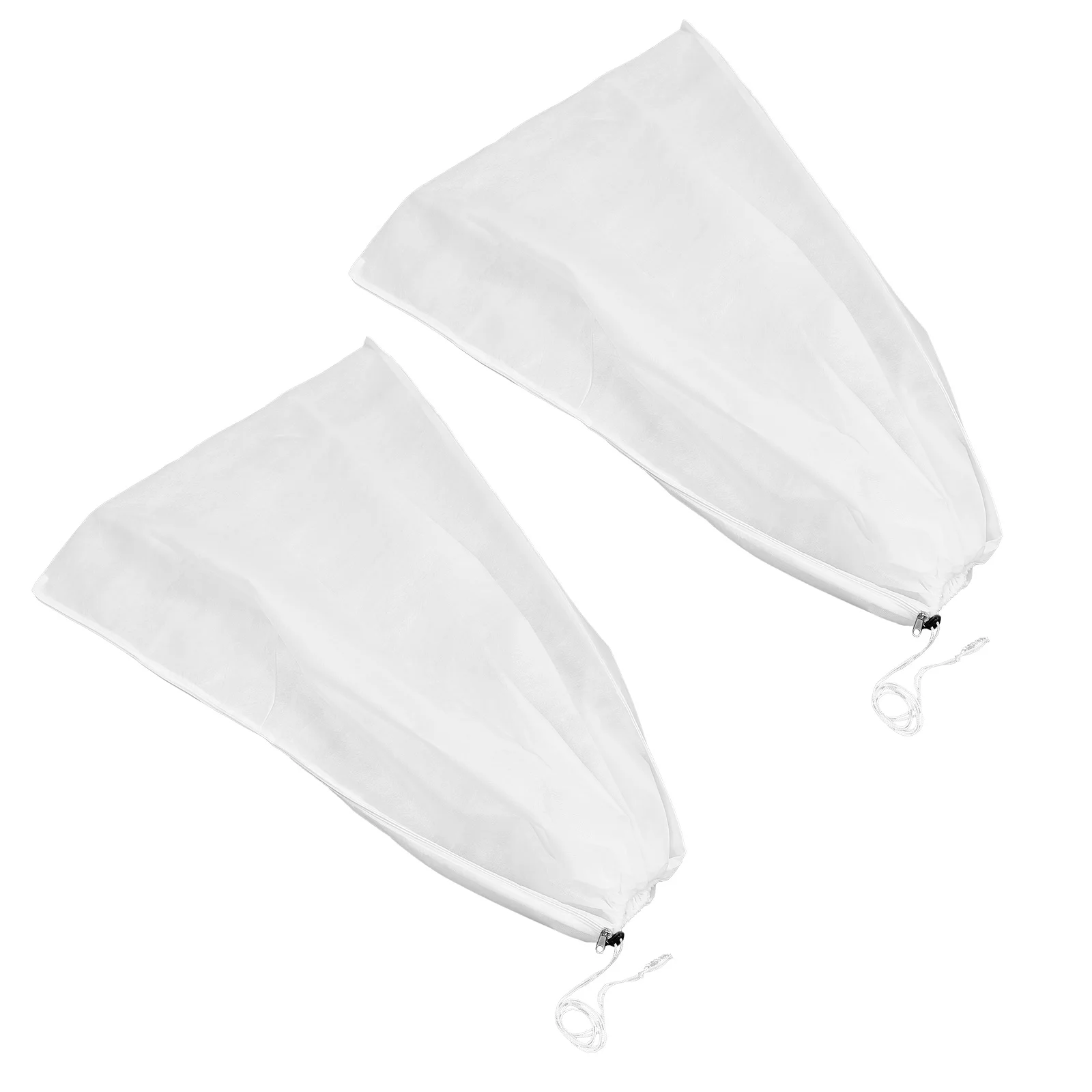 

2pcs Plant Frost-Proof Cover Windproof Potted Tree Drawstring Protection Non-Woven Fabric Planter Cover For Winter Garden Use