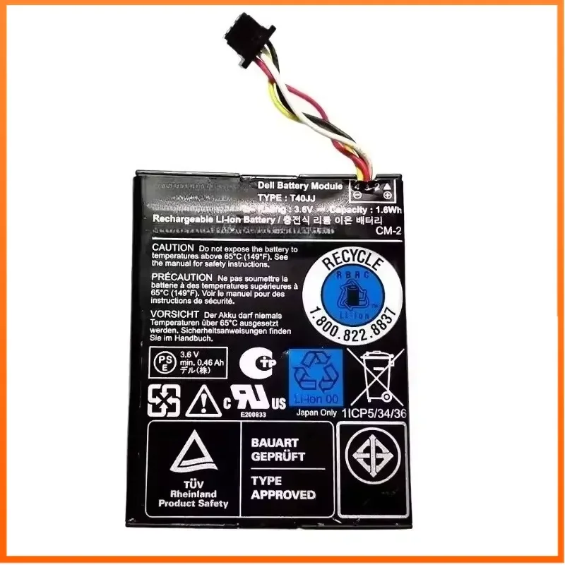 T40JJ 3.6V 460mAh Battery for DELL R620 R720 R820 R920 R830 R320 PERC H710 H710P H810 070K80 70K80 Server Array Card Battery