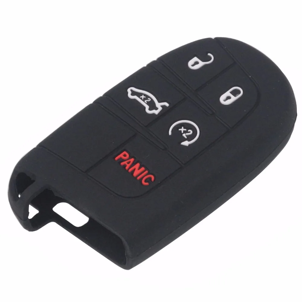 jingyuqin Remote 5 Buttons Silicone Rubber Key Fob Case Cover For Jeep Renegade Hard Steel 2016 Smart Protect Accessories Skin