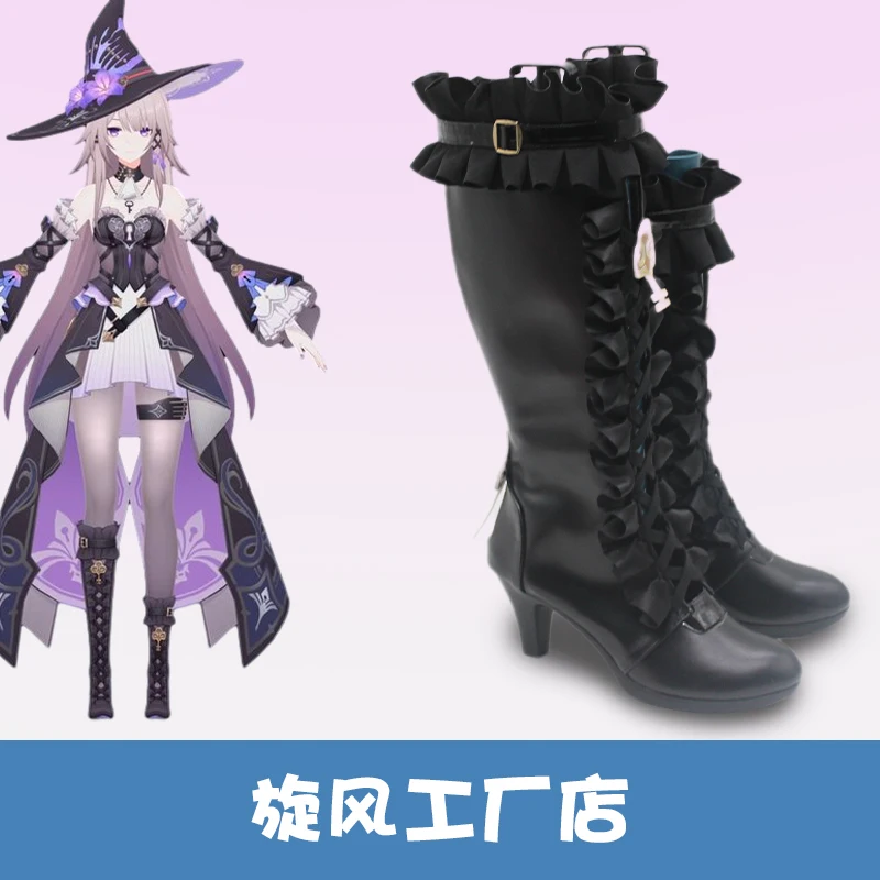 Gioco Honkai Star Rail The Herta Scarpe Cosplay Stivali Herta Scarpe da gioco di ruolo per Halloween Carnevale Prop Donne adulte Uomini
